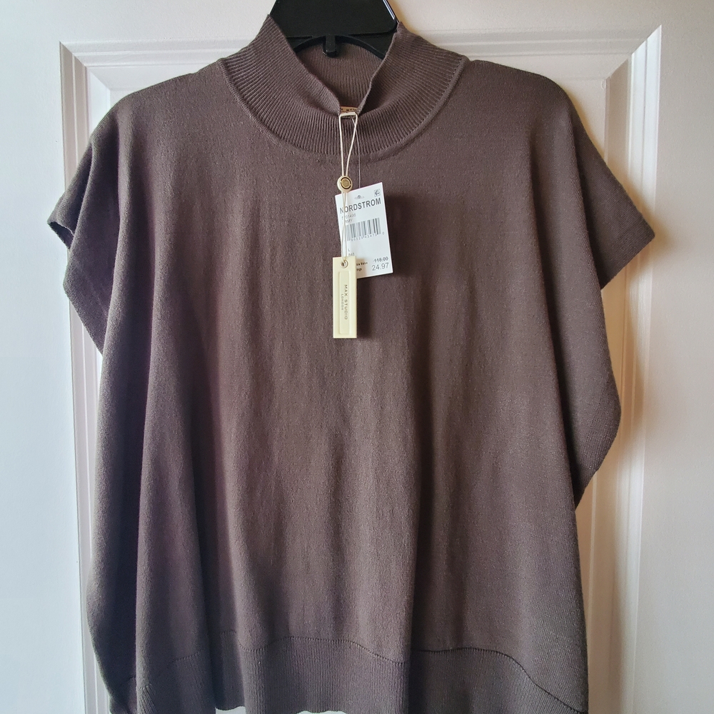 Max Studio Brown Knit Top